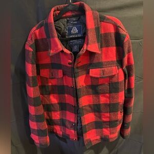 Pre loved American Rag Black & Red Checkerboard Jacket Size XXL